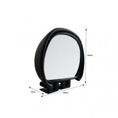 Mått för Milenco blind spot mirror.
