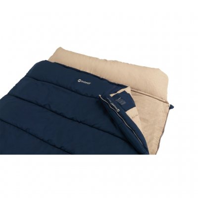 Outwell Contour Lux Doppel-Camping-Schlafsack mit integrierten Kissen, geeignet für die gesamte Campingsaison.