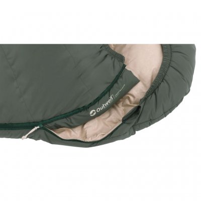 Outwell Convertible Junior Dusty Green – warmer Kinder-Schlafsack mit doppelter Füllung und verstellbarer Länge.
