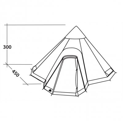 Måttskiss Robens Field Tower Tipitält