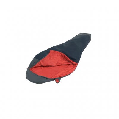 Der Schlafsack hat einen durchgehenden Reißverschluss.