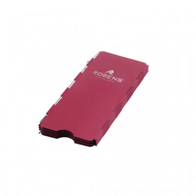 Ein faltbarer Windschutz für einen Gaskocher.