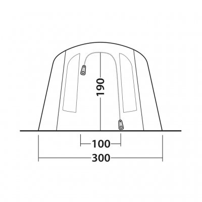 Abmessungen der Tür Outwell Sacramento 4 Air