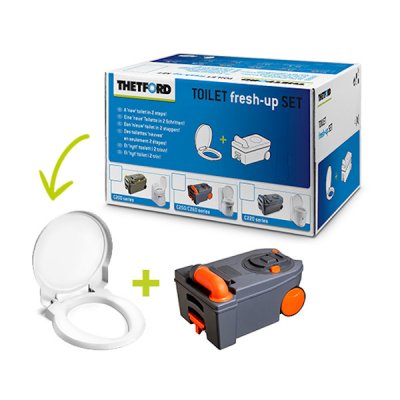 Thetford Toilet Fresh-Up Set C250/C260 är ett renoveringskit för din husvagns eller husbilstoalett.
